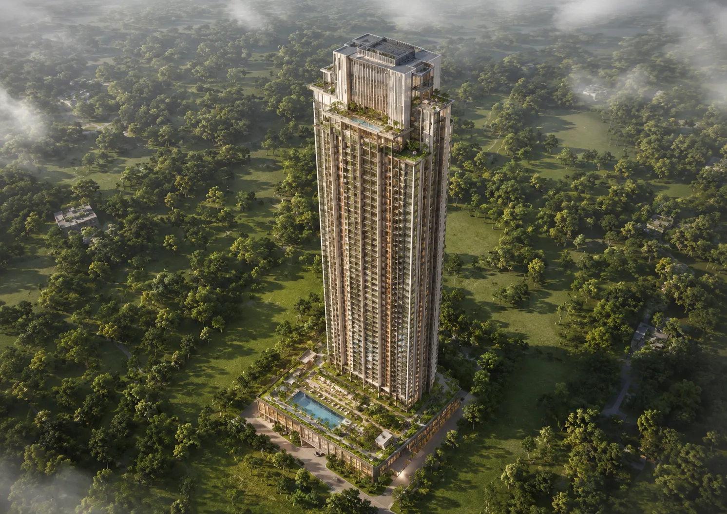 7 Mahalaxmi Tower Aerial View South Mumbai Runwal Enterprises