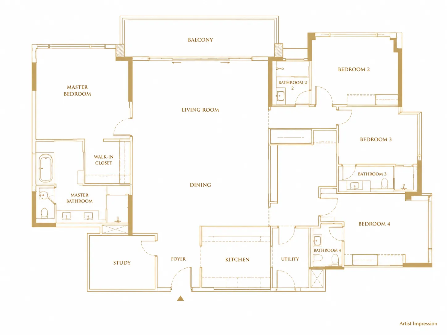 4 BHK Floor Plan 7 Mahalaxmi South Mumbai